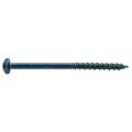 Torquemaster Masonry Screw, 1/4" Dia., Pan, 4 in L, Steel Blue Ruspert, 100 PK 52451